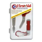 Get Prepared First Aid Instruments Stainless Steel Scissors Tweezers Flashlight