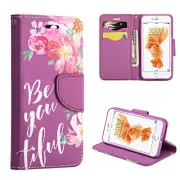 GSA Be-you-tiful Folio Flip Wallet Case For iPhone SE (2022-20), 8 & 7 (4.7")-