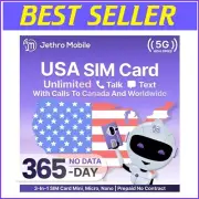 Unlimited Talk & Text Prepaid SIM Card - 12 Months, No Contract | Jethro Mobile