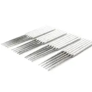 20Pcs Diamond Grinding Bits Tapered Head 1.5 mm Extended Sharp Cone Rotary Burrs