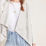 NWT Anthropologie BlankNYC Linen Striped Jacket Sz Small