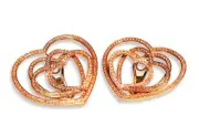 Chopard Cuorissimo Earclips Earrings with 18K Rose Gold and Pink Sapphires, New!