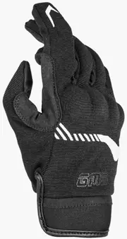 GMS Jet-City Motorcycle Gloves, black-white, Size 3XL for Men Black White