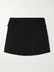 [Veronica de Piante] Veronica de Piante - Cecily Wool-twill Mini Skirt - Black - IT44 IT 44 Black