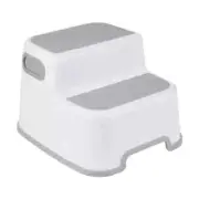 Large Double Step Stool White 2-step Plastic Portable Ladder For Your Kids