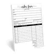 Order Form Pad, 5.5x8.5 Small 3-Part Carbonless, Made in USA, Carbon Duplicat...