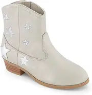 [Jessica Simpson] Youth Girls Silver White Stars Block Heel Boot