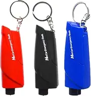 Chesoon Window Breaker Seatbelt Cutter 2 In 1 Car Escape Tool Keychain Portable Car Safety Tools for Land Underwater 3 Pack (with Test Glass)