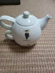 NWT Pottery Barn Reindeer Stackable “TEA FOR 1” 3-Piece Teapot & Cup Set
