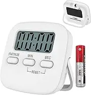 T Tersely 1 Pack Kitchen Timer with AAA Battery Included, Digital Kitchen Timers with Countdown,Loud Alarm,Auto-Off, Magnetic Back,Big Digits,Back Stand,Cooking Timer for Classroom,Kids Timer