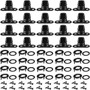 Gisafai 20 Sets Canvas Twist Lock Fasteners, Turn Button Fasteners, Eyelet and Stud Mounting Screws for Canvas Marine Fastener Turn Buttons