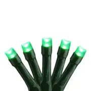 Brite Star 15 B/O Green Micro LED Christmas Lights - 4.8 ft Green Wire