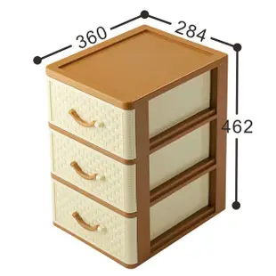 聯府 仿藤 三層鞋櫃 JZ-30 MIT 吉藤 藤風三層櫃 收納櫃 整理櫃 塑膠 抽屜收納 (7.2折)