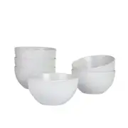 Wazee Matte 5.5"/16oz Cereal Bowl Set of 6 White