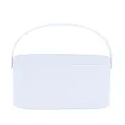 Makeup Organizer Box with LED Light Mirror Portable Travel Makeup Cosmetics Organizer Contact Light Mirror Case