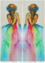 A1 Rainbow Girl by Posh Chalk Decorative Furniture Decoupage Rice Paper