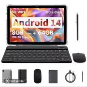 10.1 Inch Set Android 14,Octa Core, 2 in 1 Portable Device