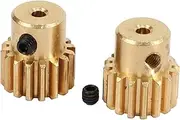 Gears Pinion Gear Set, Pinion Gear 2Pcs Motor Gear 16Teeth Pinion Gear for 1603 1604 SG1603 SG1604 1/16 RC Car Spare Parts Accessories bore Shaft