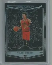 TRAE YOUNG RC 2018-19 OBSIDIAN PREVIEW SILVER REFRACTOR ROOKIE 575 ATLANTA HAWKS