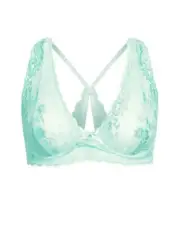 CITY CHIC Plus Size M / 18 Bralette Bra WIREFREE Soft Cup Zoey Mint