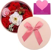 LALADEFIEE Artificial Soap Flower Box for Mother's Day Elegant Design No Maintenance Required for Home Romantic for Special Occasions