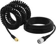 YOTENKO SMA Male to TNC Male Coiled Extension Cable Flexible RG58 - Expand from 18.3FT to 23FT, Spring Coax for LoRa Antenna, Vehicle Radio & Mobile Use
