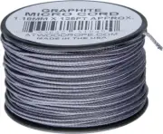 Micro Cord 125ft Atwood Rope MFG Made in USA Graphite RG1289 &