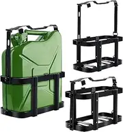 2 Pc Jerry Can Mount Holder - 5 Gallon/20 Liter Metal Lockable Can Mount Rack for Truck Trailer, Black