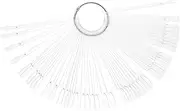 Baluue Versatile Nail Art Tips 200 Pcs Fan Shape Display Sticks for Nail Polish Boards
