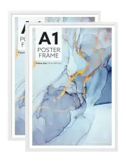 [Cooper & Co] A1 Poster Photo Frames Set of 2 in White