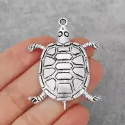 5Pcs Antique Silver Alloy Sea Turtle Tortoise Charms Pendants for Jewelry Making