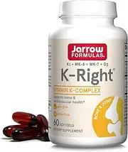 Jarrow Formulas K-Right, Promotes Bone & Cardiovascular Health, Vitamin K-Complex, 60 Softgels