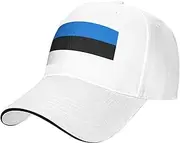 [SSIULUS] Flag of Estonia Casquette Cap Hats,Trucker,Baseball Cap with Snapback,Perfect for Summer,Golf