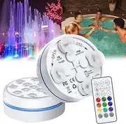 WhAeoy Pool Lights Underwater LED,Pond Lights Underwater,Pool Lights for Fun,With 13 LED Lights,for Lazy Shower, with Magnetic,with Suction Cups,With Remote Control,2pcs