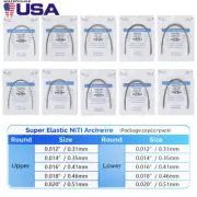 10Pack Dental Orthodontic Super Elástica Niti Alambre de Arco Redondo Form