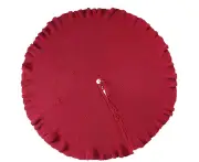 Christmas Tree Skirt, Ruffled Tree Skirt 48 Inches Knit Knitted Thick Rustic Xmas Decoration