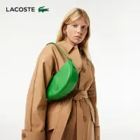 在飛比找momo購物網優惠-【LACOSTE】包款-女士頂級粒面皮革半月包(亮綠色)