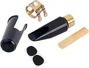 BESTonZON Brass Ring Whistle Saxophone with Cap Patches Replacement Alto Saxophone Saxophone with Buckle