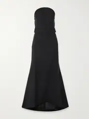 [Solace London] Solace London - Ember Belted Crepe Maxi Dress - Black - UK 14 UK 14 Black