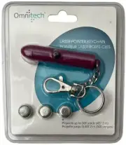 Omnitech Laser Pointer Keychain, Red