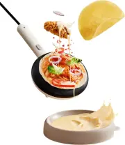 Electric Crepe Maker, Portable Crepe Maker with 6.3-Inch Non-Stick Dipping Plate