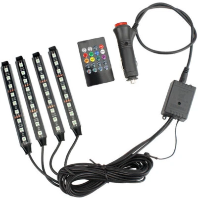 LED RGB Lights Floor Atmosphere Strip Lamp Decorative Car Interior Accessories (for: Saab)