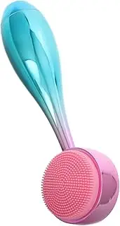 BELLIFFY Deep Clean Face Pore Brush for Women Men's Facial Brush Cleansing Exfoliator Silicone Facial Scrub Brush Head Dual-sided Wash Brush Massage for Skin Care