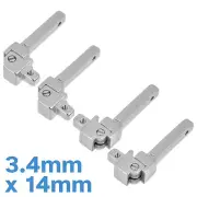 4pcs 3.4mm x 14mm Spring Hinge Assembly Acetate Eyeglass Frame Repair Part