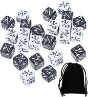 Guohetuk 24pcs Dice Set D6 Cube Math Manipulator Dice for Card Game Accessory