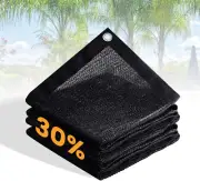 30% Black Garden Shade Fabric Sun Shade Cloth - UV Resistant Sunblock Netting fo