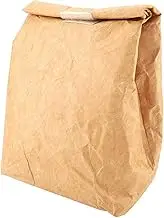 Insulated Lunch Bag, Collapsible Grocery Shopping Bag Waterproof Reusable for Lunch for Picnic for Kids(Brown)
