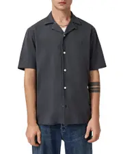 Allsaints Robson Relaxed Fit Short Sleeve Camp Shirt