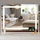 25" Vanity Make Up Mirror with Adjustable Brightness LED Lights & Charging Ports