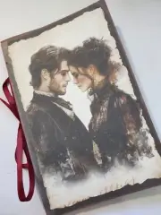 Junk Journal Booklet"GOTHIC ROMANCE " HANDMADE Cards, Roses, Valentine's Day